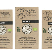 3er Pack: Bio Plake getrocknet (weiße flache Bio Bohnen) 3x 500g - Aimilios Organics