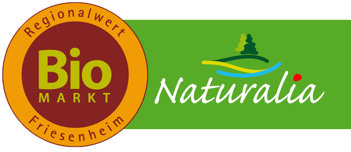 Logo des Bio Markts Naturalia in Friesenheim ein weiterer Partner von Aimilios Organics