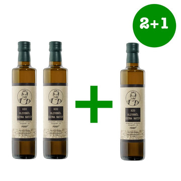 2+1 Angebot: Sortenreines Koroneiki Bio Olivenöl mit Laboranalysen - 3x500ml
