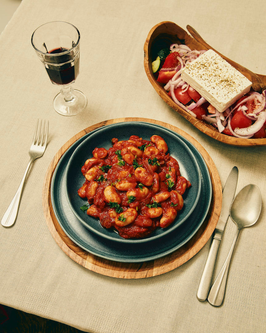 Aimilios Organics Essen auf dem Tisch