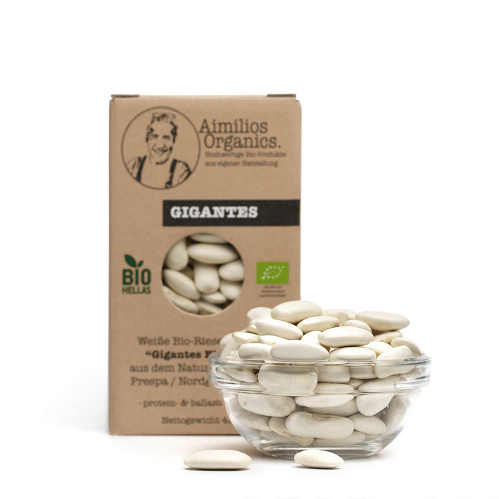 Bio Gigantes getrocknet (weiße Bio Riesenbohnen) 400g - Aimilios Organics