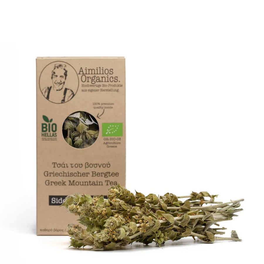 Griechischer Bio Bergtee (Sideritis Raeseri) - ganze Stängel & Blüten - 40g - Aimilios Organics