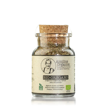 Bio Oregano im Glas (30g) - Origanum vulgare spp. Hirtum - sehr intensiv - Aimilios Organics