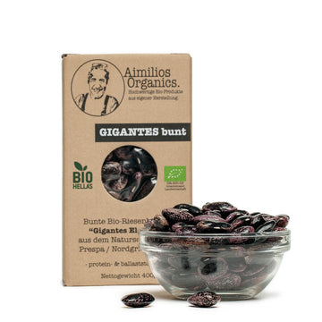 Bio Gigantes bunt (bunte Bio Riesenbohnen) 400g - Aimilios Organics